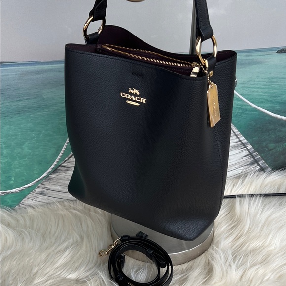 Coach Black Leather Shoulder Bag - Picture 12 of 14